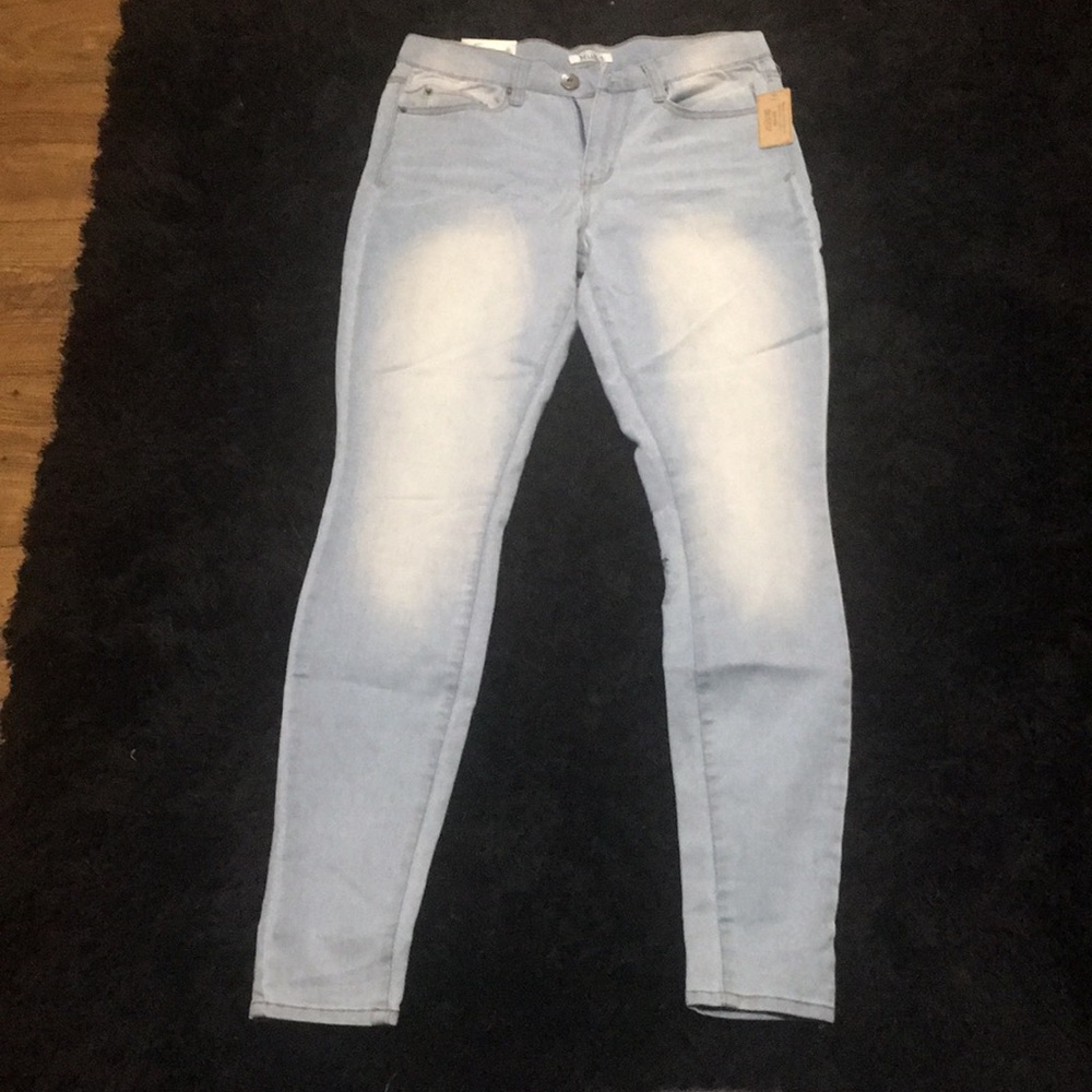 Light blue high rise jeggings